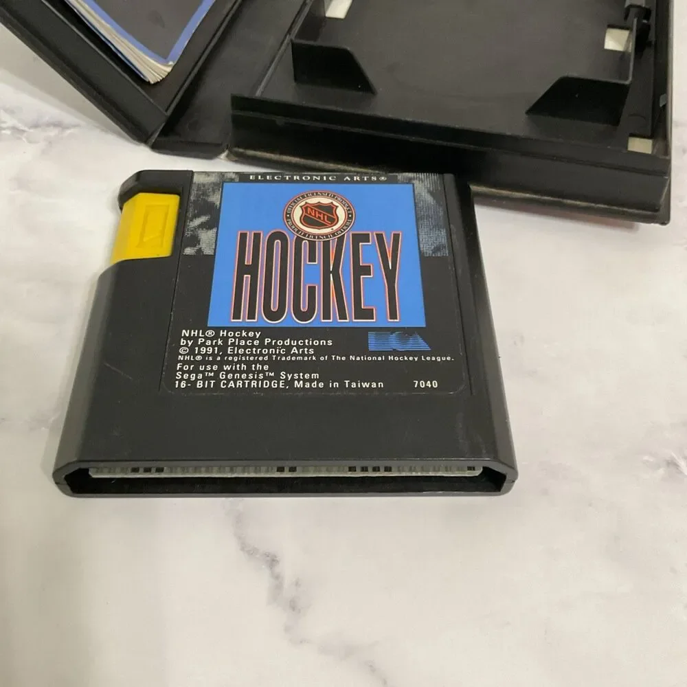 Vintage NHL Hockey Sega Genesis, 1991 With Book. Used. Untested